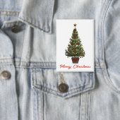 Frohe Weihnachten. Weihnachtsbaum Button (Insitu)