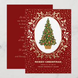 Frohe Weihnachten. Weihnachtsbaum Corporate Card Einladung