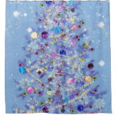 Frohe Weihnachten - Weihnachtsbaum Duschvorhang (Vorderseite)
