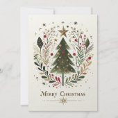 Frohe Weihnachten Weihnachtsbaum Familie (Vorderseite)