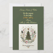 Frohe Weihnachten Weihnachtsbaum Familie (Rückseite)