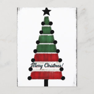 Frohe Weihnachten, Weihnachtsbaum Feiertagspostkarte