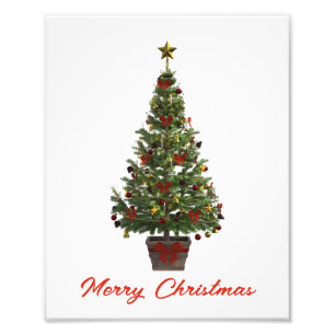 Frohe Weihnachten. Weihnachtsbaum Fotodruck