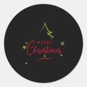 Frohe Weihnachten - Weihnachtsbaum - Frohe Weihnac Runder Aufkleber (Vorderseite)