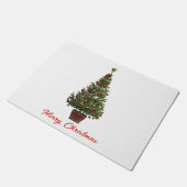 Frohe Weihnachten. Weihnachtsbaum Fußmatte (Schrägansicht)