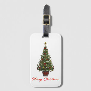 Frohe Weihnachten. Weihnachtsbaum Gepäckanhänger