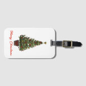 Frohe Weihnachten. Weihnachtsbaum Gepäckanhänger (Vorderseite (Horizontal))