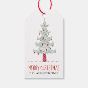 Frohe Weihnachten Weihnachtsbaum Geschenkanhänger