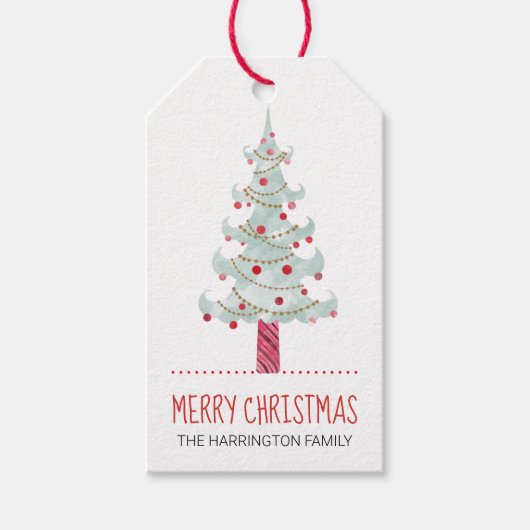 Frohe Weihnachten Weihnachtsbaum Geschenkanhänger (Vorderseite)