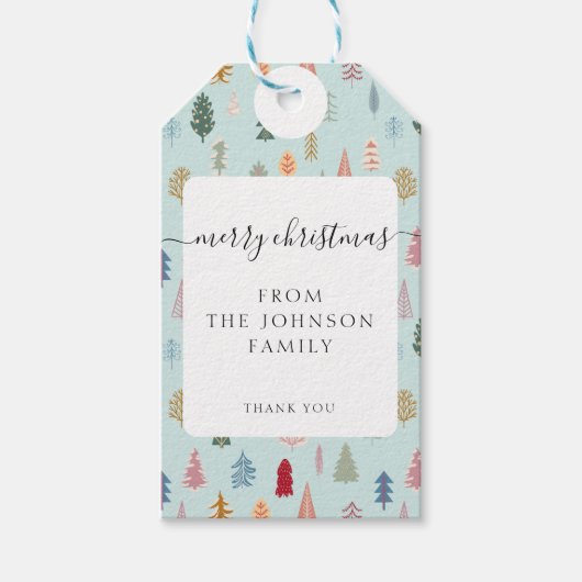 Frohe Weihnachten! Weihnachtsbaum Geschenkanhänger (Vorderseite)