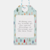 Frohe Weihnachten! Weihnachtsbaum Geschenkanhänger (Rückseite)