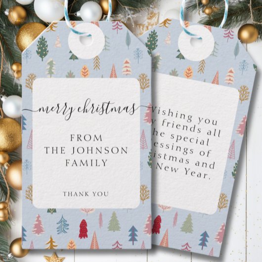 Frohe Weihnachten! Weihnachtsbaum Geschenkanhänger