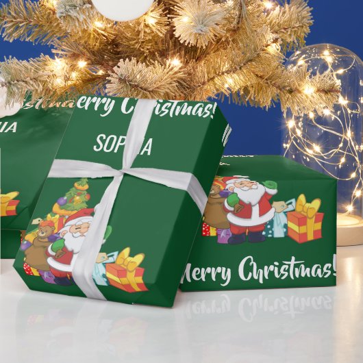 Frohe Weihnachten Weihnachtsbaum Geschenke Persona Geschenkpapier (Feiertage)