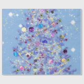 Frohe Weihnachten - Weihnachtsbaum Geschenkpapier (Flach)