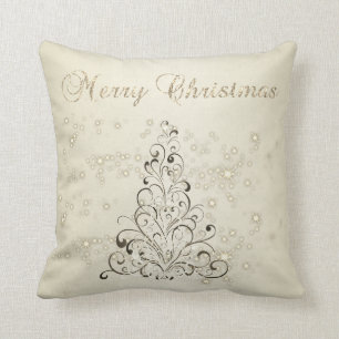 Frohe Weihnachten, Weihnachtsbaum, Glitzern Kissen