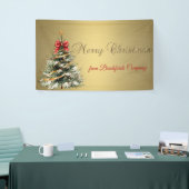 Frohe Weihnachten, Weihnachtsbaum, Gold Banner (Messeveranstaltung)