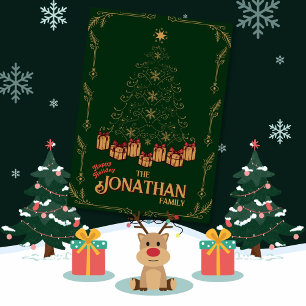 Frohe Weihnachten Weihnachtsbaum Grußkarte Einladung