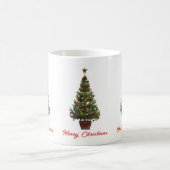 Frohe Weihnachten. Weihnachtsbaum Kaffeetasse (Mittel)