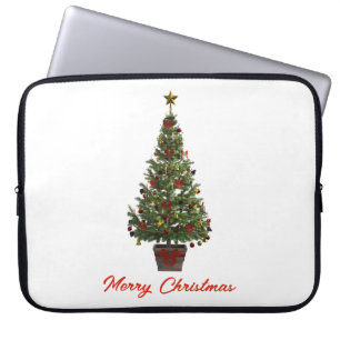 Frohe Weihnachten. Weihnachtsbaum Laptopschutzhülle