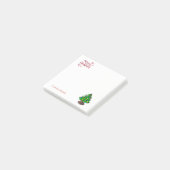 Frohe Weihnachten, Weihnachtsbaum Personalisiert Post-it Klebezettel (angewinkelt)