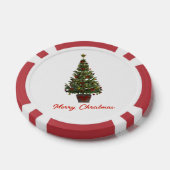 Frohe Weihnachten. Weihnachtsbaum Pokerchips (Einzeln)