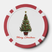 Frohe Weihnachten. Weihnachtsbaum Pokerchips (Rückseite)
