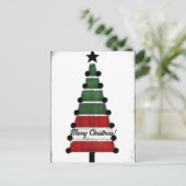 Frohe Weihnachten, Weihnachtsbaum Postkarte (Stehend Vorderseite)