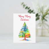 Frohe Weihnachten Weihnachtsbaum Postkarte (Stehend Vorderseite)