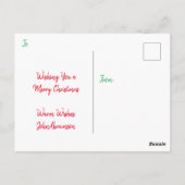Frohe Weihnachten Weihnachtsbaum Postkarte (Rückseite)