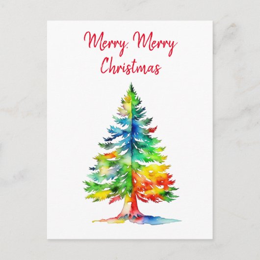 Frohe Weihnachten Weihnachtsbaum Postkarte (Vorderseite)