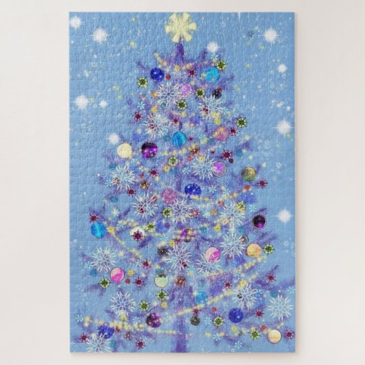 Frohe Weihnachten - Weihnachtsbaum - Puzzle (Vertikal)