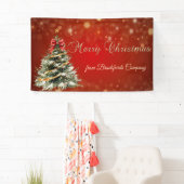 Frohe Weihnachten, Weihnachtsbaum, Rot Banner (Insitu)