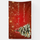 Frohe Weihnachten, Weihnachtsbaum, Rot Banner (Vertikal)