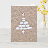 Frohe Weihnachten - Weihnachtsbaum Sand Karte (Gelbe Blume)