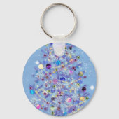 Frohe Weihnachten - Weihnachtsbaum Schlüsselanhänger (Vorderseite)