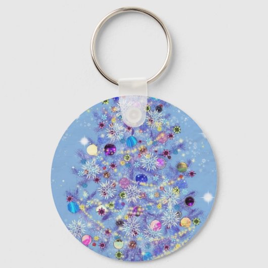 Frohe Weihnachten - Weihnachtsbaum Schlüsselanhänger (Vorderseite)