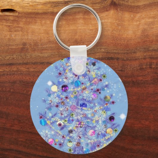 Frohe Weihnachten - Weihnachtsbaum Schlüsselanhänger (Vorderseite)