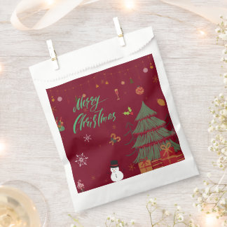 Frohe Weihnachten Weihnachtsbaum, Schneemann, Orna Geschenktütchen
