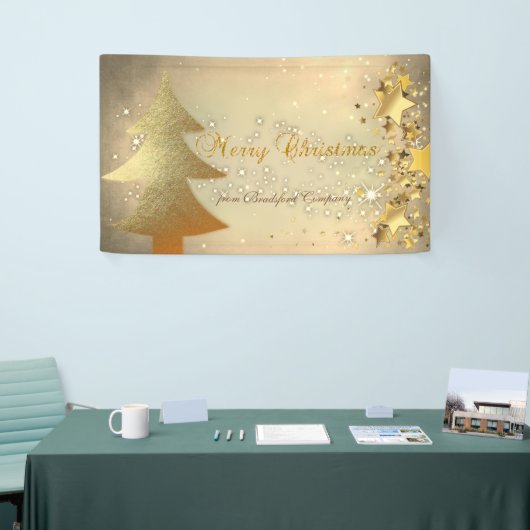 Frohe Weihnachten, Weihnachtsbaum, Sterne, Sparkle Banner (Messeveranstaltung)