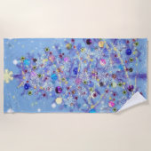 Frohe Weihnachten - Weihnachtsbaum Strandtuch (Vorderseite)