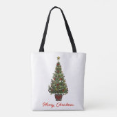 Frohe Weihnachten. Weihnachtsbaum Tasche (Rückseite)