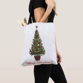 Frohe Weihnachten. Weihnachtsbaum Tasche (Von Nahem)