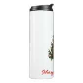 Frohe Weihnachten. Weihnachtsbaum Thermosbecher (Nach links gedreht)