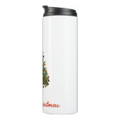 Frohe Weihnachten. Weihnachtsbaum Thermosbecher (Nach rechts gedreht)