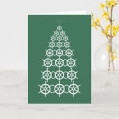 Frohe Weihnachten - Weihnachtsbaum vor Anker (grün Karte (Gelbe Blume)