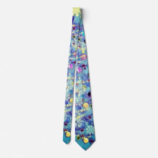 Frohe Weihnachten - Weihnachtsbaum - Weihnachten P Krawatte (Rückseite)