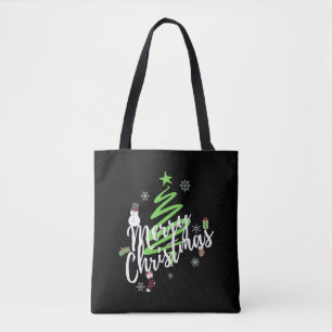 Frohe Weihnachten, Weihnachtsbaum, Weihnachtsschne Tasche