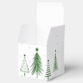 Frohe Weihnachten | Weihnachtsbaummuster Geschenkschachtel (Geöffnet)