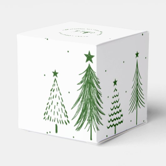 Frohe Weihnachten | Weihnachtsbaummuster Geschenkschachtel (Rückseite)