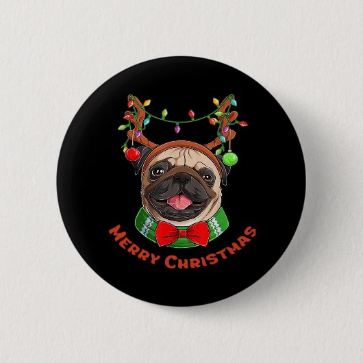 Frohe Weihnachten. Weihnachtsbeleuchtung. Klassisc Button (Vorderseite)